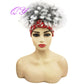 Hair Big Afro Kinky Curly Stirnband Perücken für Frauen Synthetisches Haar Perücken Turban Wrap Hair Style