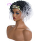Hair Big Afro Kinky Curly Stirnband Perücken für Frauen Synthetisches Haar Perücken Turban Wrap Hair Style