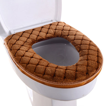 Weiche & warme Toilettensitzabdeckung,  Toilettenkissen, WC Deckelbezug für die Klobrille