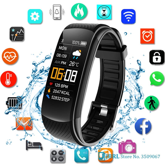 2021 Smart Watch Männer Frauen Sport Smartwatch Fitness Tracker Uhr für Android iOS Pulsmesser Elektronische Uhr Wasserdicht