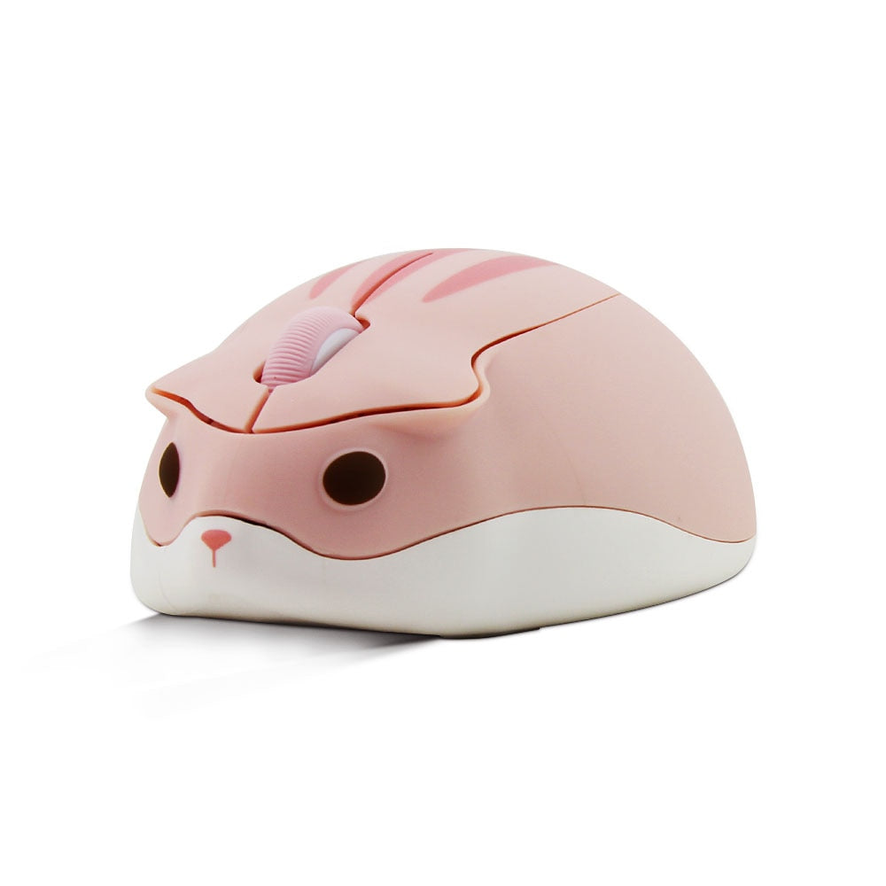 Nette Cartoon Drahtlose Maus für Kinder-Macbook mit Rosa Hamster Design, Tragbare USB Optische Computer Maus