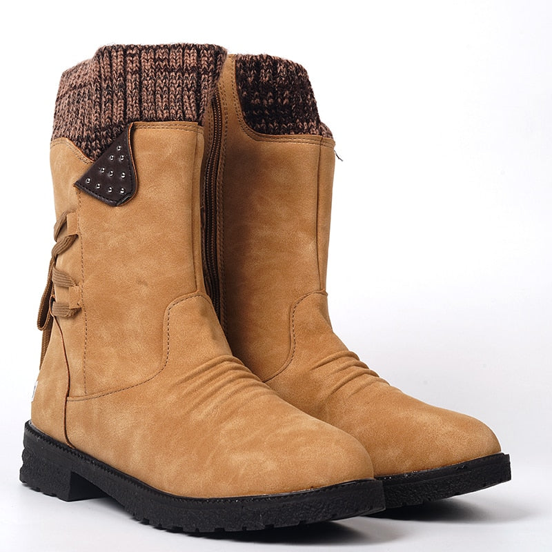 2023 Warme Damen Wildleder Schnee Stiefel, Outdoor Stiefel