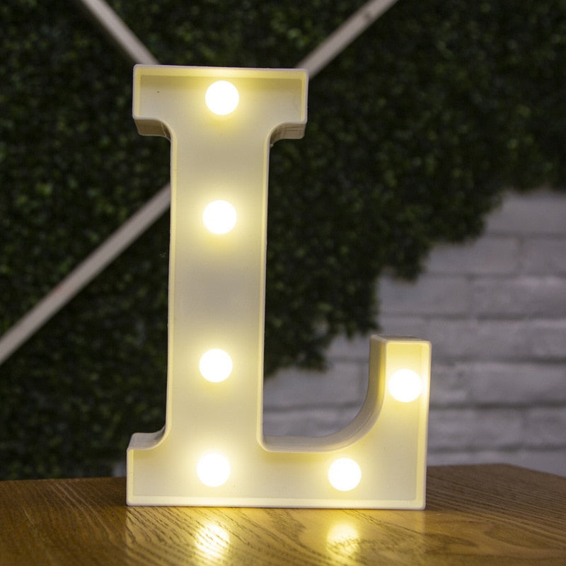 Alphabet Buchstaben LED-Leuchten, Leuchtzahl Lampe, Dekor Batterie, Nachtlicht für Zuhause Hochzeit Geburtstag Weihnachtsfeier Dekoration