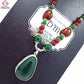 Vintage Ethnic Strand Resin Long Necklace 2019 Women New Gourd Pendant Sweater Chain Fashion Boho High-end Blue Neck Accessories