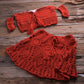 Handgestricktes Sommer Strandkleid-Set, zweiteiliges Set mit aushöhlen Crop Top Minirock