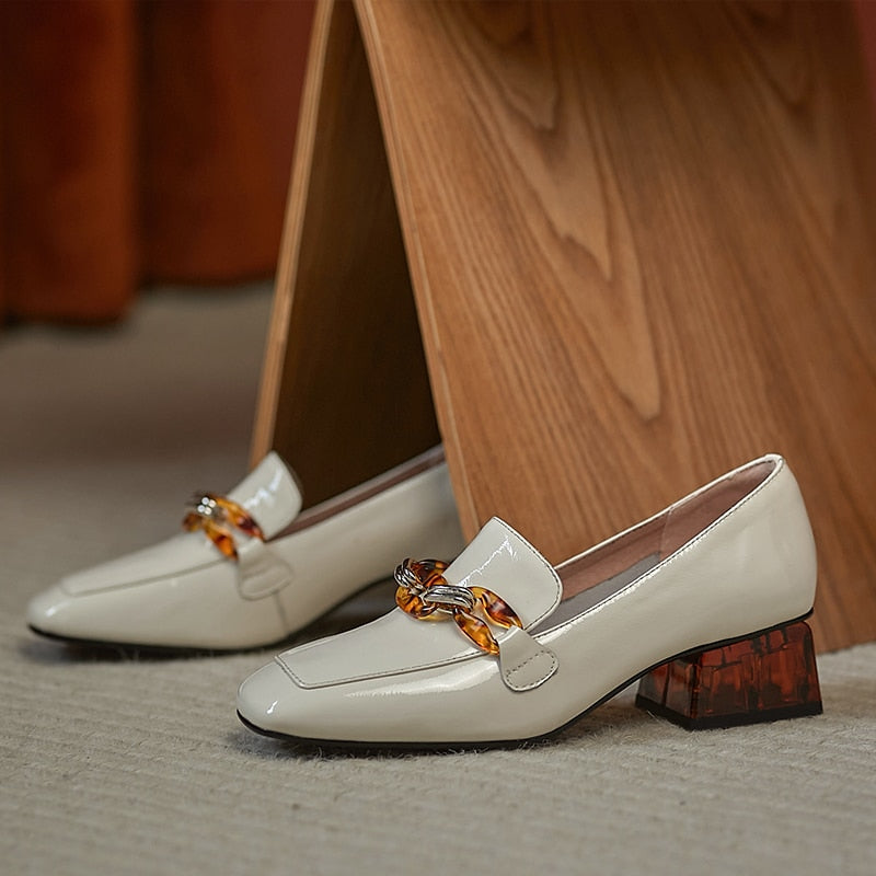 Concise Frauen High Heels Schuhe Echtes Leder Runde Zehe Schuhe für Frauen, Echtes Leder 2022