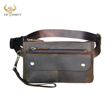 Rindsleder Gürteltasche, Brust Sling Bag Design
