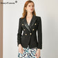 Harley Fashion Frühling / Herbst Damen Schlankblazer, Leder Qualität Europäischen Design