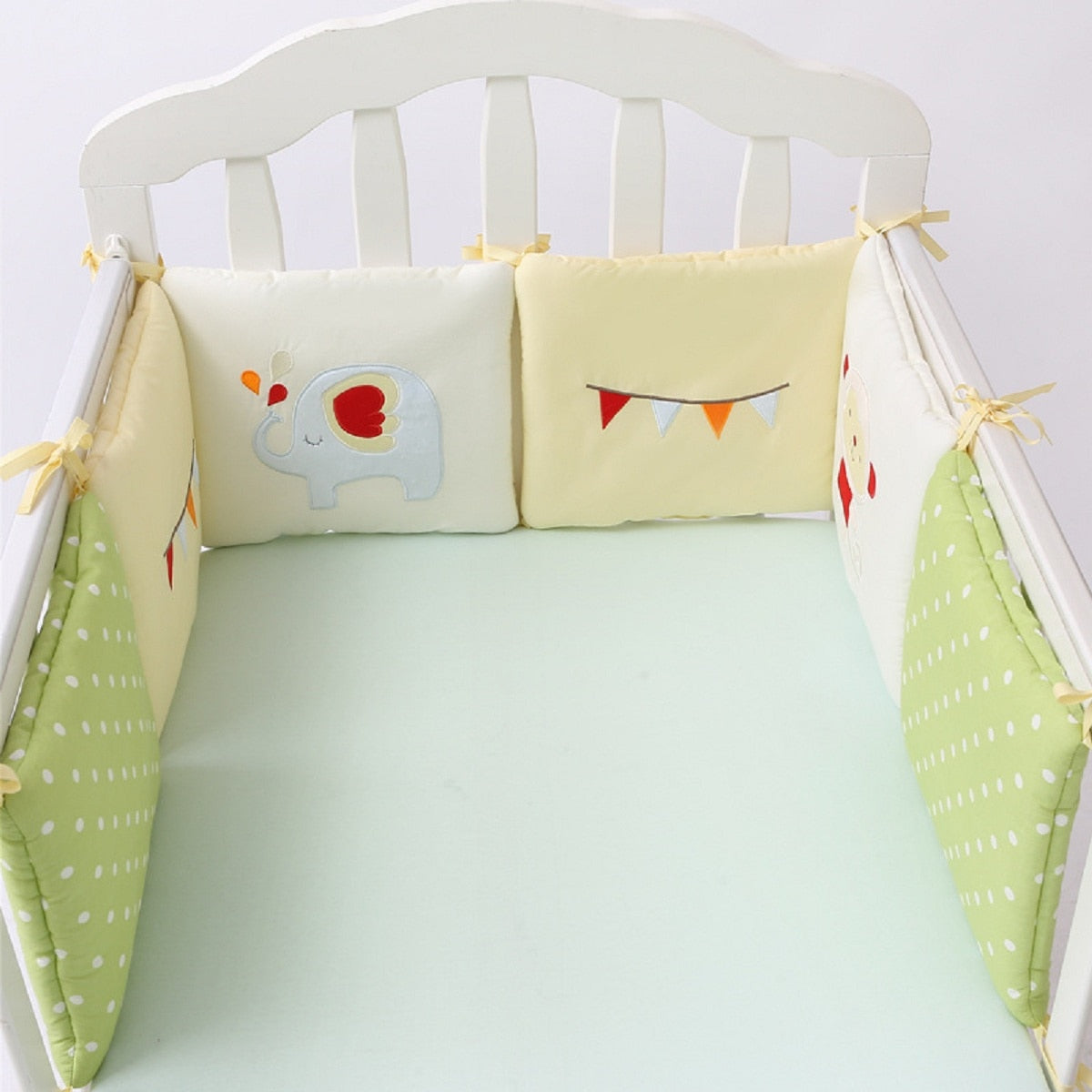 6 Stück/Set Kinderbett Nestchen Baby Kopfschutz in der Krippe, Babybett Schutz
