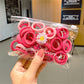50Pcs/Set Frauen Mädchen 4cm / 2cm Bunte Nylon Elastische Haarbänder, Pferdeschwanz Halter, Gummibänder