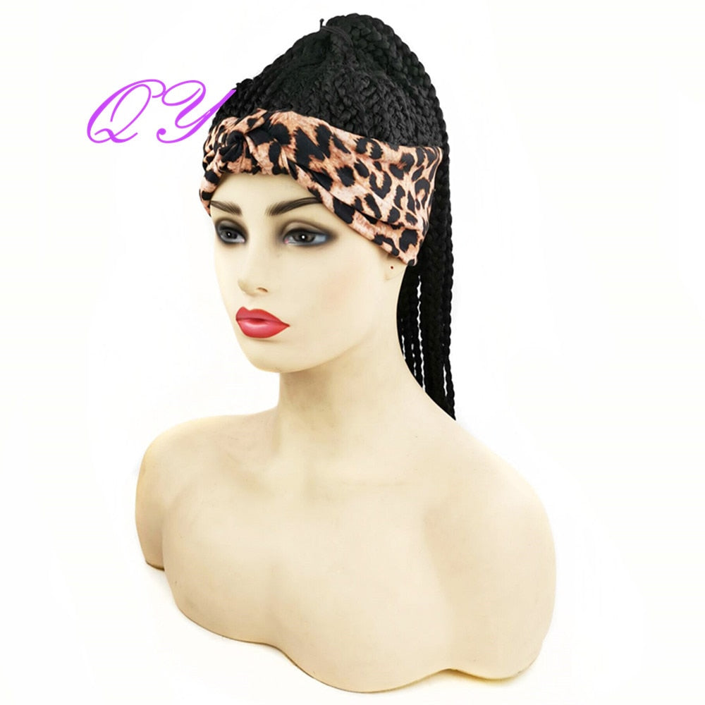 Hair Big Afro Kinky Curly Stirnband Perücken für Frauen Synthetisches Haar Perücken Turban Wrap Hair Style