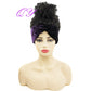 Hair Big Afro Kinky Curly Stirnband Perücken für Frauen Synthetisches Haar Perücken Turban Wrap Hair Style