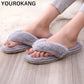 Herbst Winter Frauen Hausschuhe Indoor Boden Flip Flops Mode Pelzigen, warme Pantoffel, Weiche Baumwolle