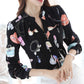 Neue Mode Plus Größe Frauen Tops Shirt Weiß Druck Dünne Weibliche Kleidung Langarm, Chiffon Bluse Frauen