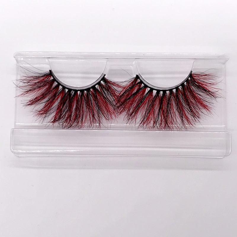 25mm 3D handgefertigte braune Nerzwimpern, natürliche individuelle falsche Wimpern