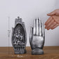 2 Stücke Buddha Statue Hände Skulpturen, Mönch Figur Tathagata Indien Yoga Fengshui Heimdekoration