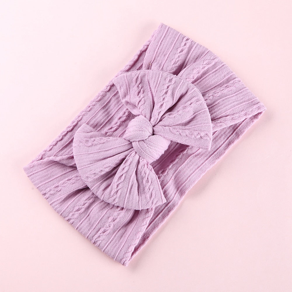 1Pcs Neugeborenes Baby Stirnband für Mädchen, elastisch Baby Schleifen, weiches Nylon Kinder Kopfbedeckung, Haarschmuck 32 Farben