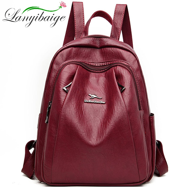 Damen echtes designer Leder Rücksack, Hohe Qualität