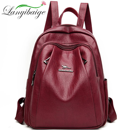 Damen echtes designer Leder Rücksack, Hohe Qualität
