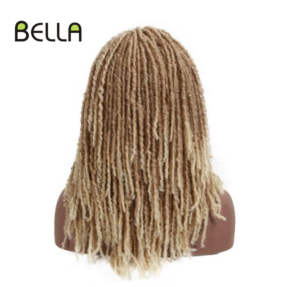 Bella Synthetische Perücke für schwarze Frauen 22quot; Gehäkelte Perücke Zöpfe, Twist Jumbo Dread Faux Locs lange Afro-Perücke Dreadlock-Haar-Flechtperücke