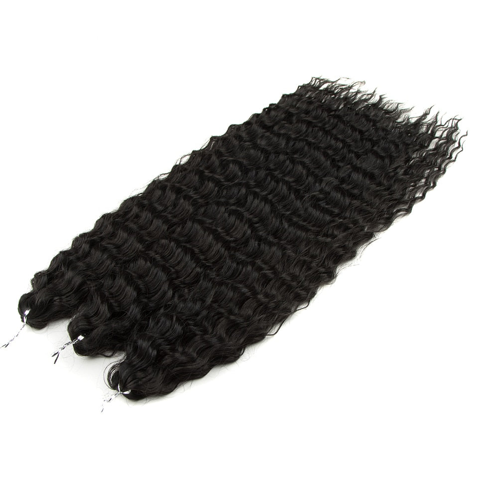 Ariel Curl Hair Wasserwelle Twist Crochet Hair Synthetic Braid Hair Ombre Blonde Pink 22 Inch Deep Wave Braiding Hair Extension