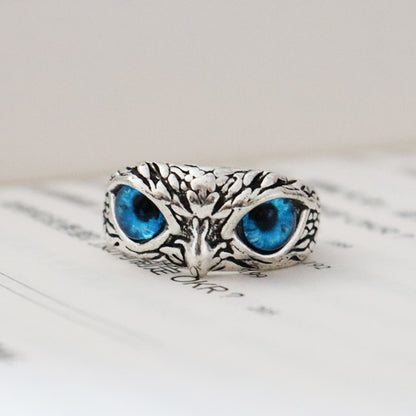 Charmante Mode Eule Ring Design, Multicolor Augen