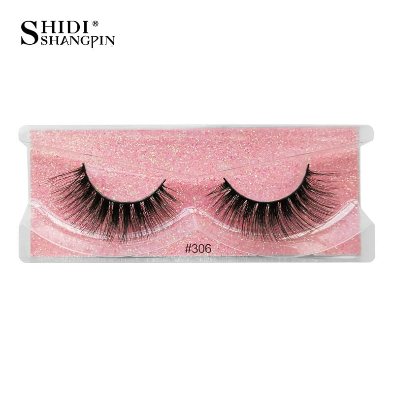 Natürliche 3D Künstliche Nerzwimpern, 10 Paare Leichtes Volumen 6D Kurze Streifenwimpern Wiederverwendbar