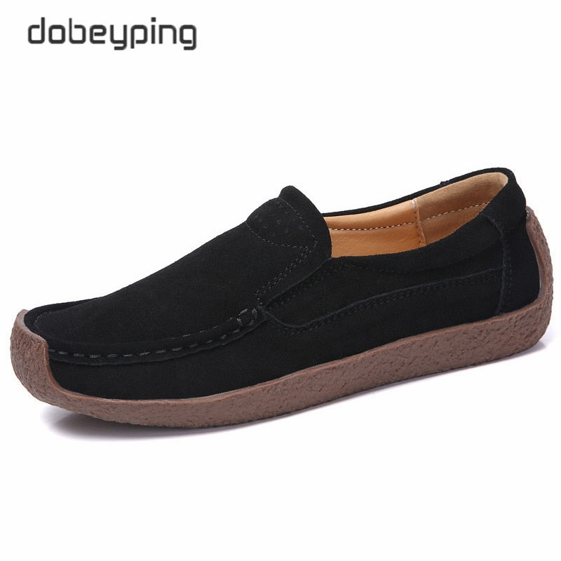 Wildleder Damen Turnschuhe, Mokassins Damenschuhe