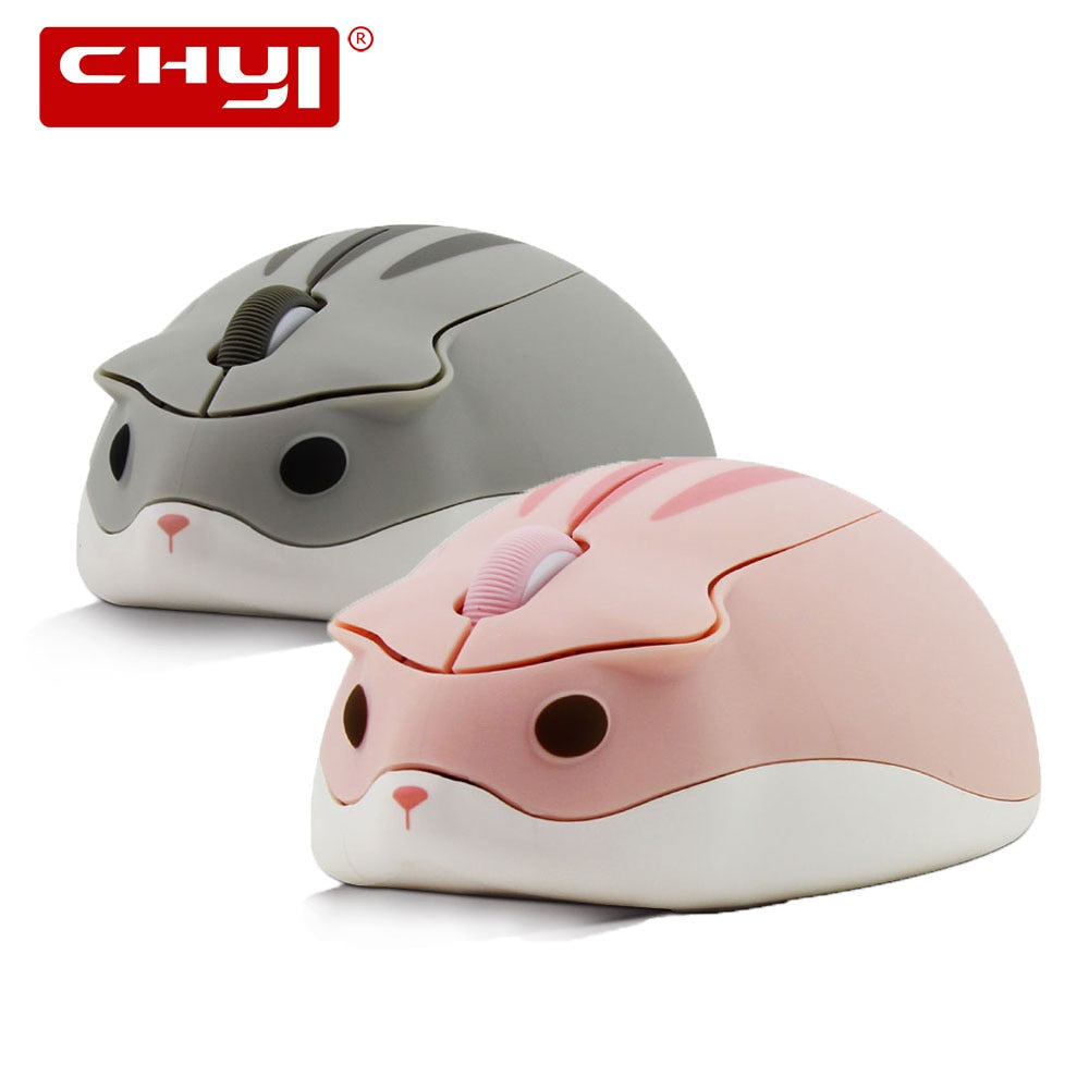 Nette Cartoon Drahtlose Maus für Kinder-Macbook mit Rosa Hamster Design, Tragbare USB Optische Computer Maus