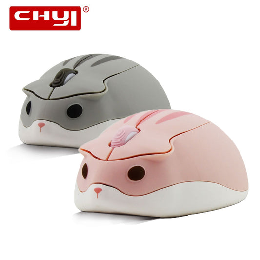 Nette Cartoon Drahtlose Maus für Kinder-Macbook mit Rosa Hamster Design, Tragbare USB Optische Computer Maus