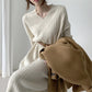 Herbst / Winter Damen Elegant Strickkleid /Pulloverkleid