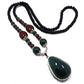 Vintage Ethnic Strand Resin Long Necklace 2019 Women New Gourd Pendant Sweater Chain Fashion Boho High-end Blue Neck Accessories