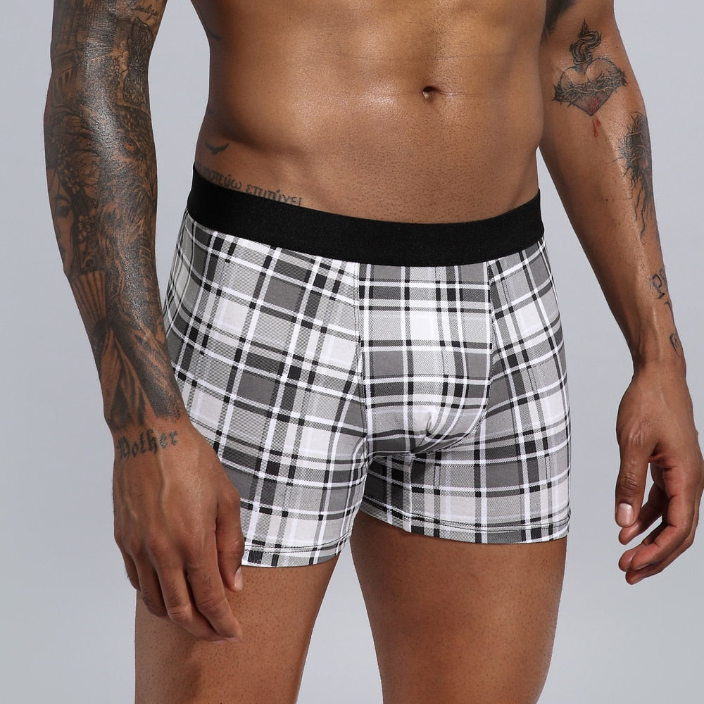 5pcs Boxershorts Herren, European Baumwolle Plus-Größe