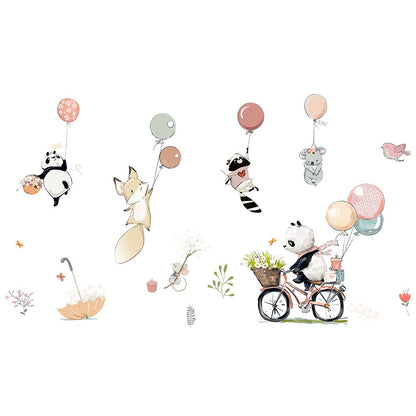 Cartoon-Ballon-Tiere-Wandaufkleber für Kinder, Kinderzimmer, Wanddekoration