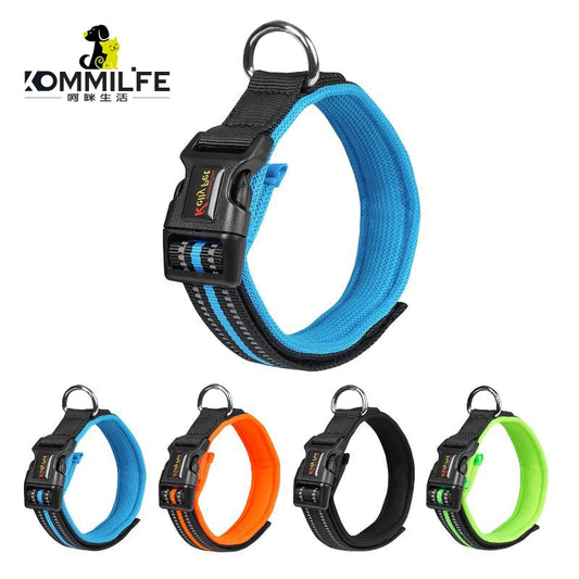 Atmungsaktives Mesh-Nylon-Hundehalsband Reflektierende Hundehalsbänder für kleine, mittelgroße und große Hundetrainingshalsketten für Hundezubehör