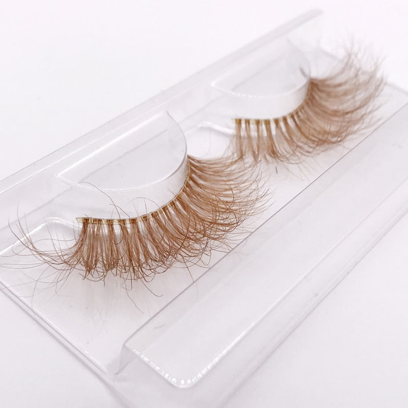 25mm 3D handgefertigte braune Nerzwimpern, natürliche individuelle falsche Wimpern