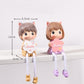 2PCS Nordic Puppe für Wohnzimmer Dekoration Kinderzimmer Dekoration Harz Puppe Hase Figur, Handwerk für Kinder Kinderzimmer Dekoration
