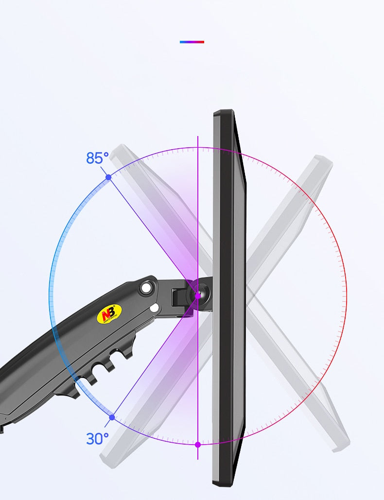 Desktop-Gasfeder 17–27 Zoll; LCD-LED-Monitorhalterung TV-Halterungsarm Vollbeweglicher ergonomischer Monitor-Schreibtischständer mit einer Tragkraft von 2–9 kg