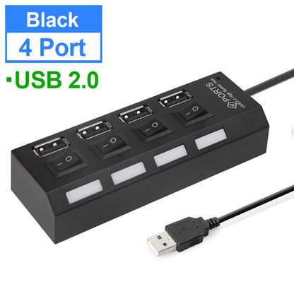 USB HUB 3.0 2.0 Multi 4 7 USB Port Splitter mit Netzteil für PC Computer Notebook Laptops Zubehör Mehrere USB Hab