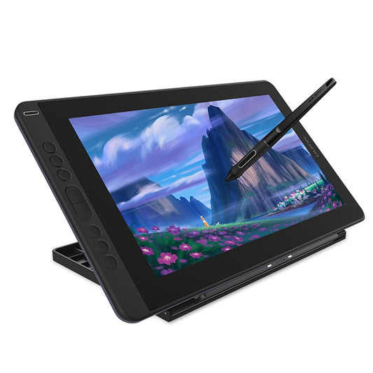 Huion Kamvas 13 Grafiktablett Monitor AG, Glasstift Display Zeichenmonitor 8192, Batterieloser Stylus für Android Windows MacOS