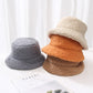 Winter Women Hats Teddy Velvet Warm Ear Protector Fisherman Hat Accessories vintage Lamb Velvet Cap Lovely Plush bucket hat