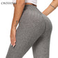 Sports Leggings Damen, Anti-Cellulite dehnbare Sporthose Hohe Taille