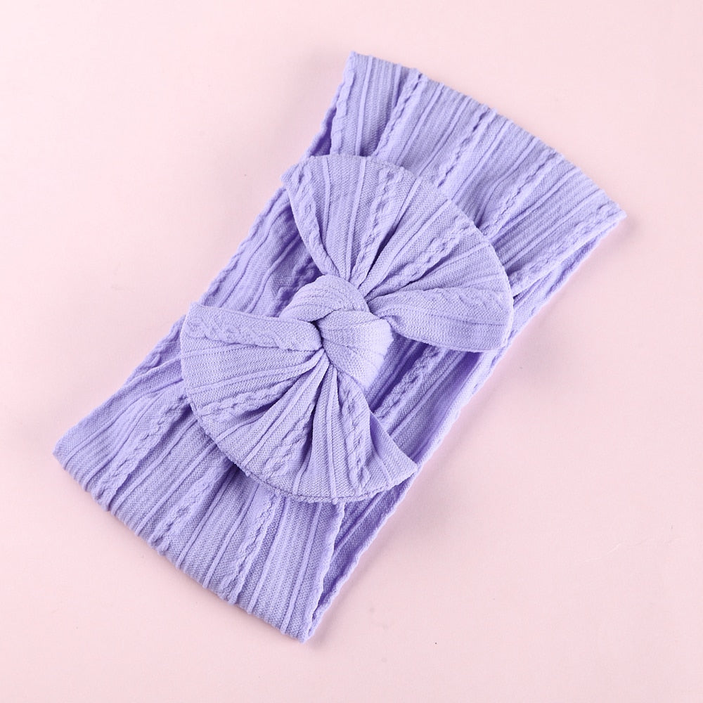 1Pcs Neugeborenes Baby Stirnband für Mädchen, elastisch Baby Schleifen, weiches Nylon Kinder Kopfbedeckung, Haarschmuck 32 Farben
