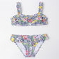 Badeanzug Bikini Set für Kinder Mädchen, Zwei-Stücke Schwimmenanzug für den Sommer