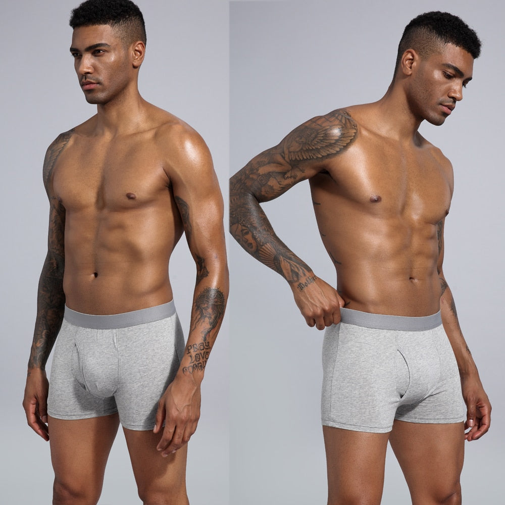 5pcs Boxershorts Herren, European Baumwolle Plus-Größe