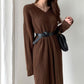 Herbst / Winter Damen Elegant Strickkleid /Pulloverkleid