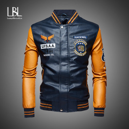 Herren Bomberjacke,  Männer Leder- und Baseballjacken / Biker