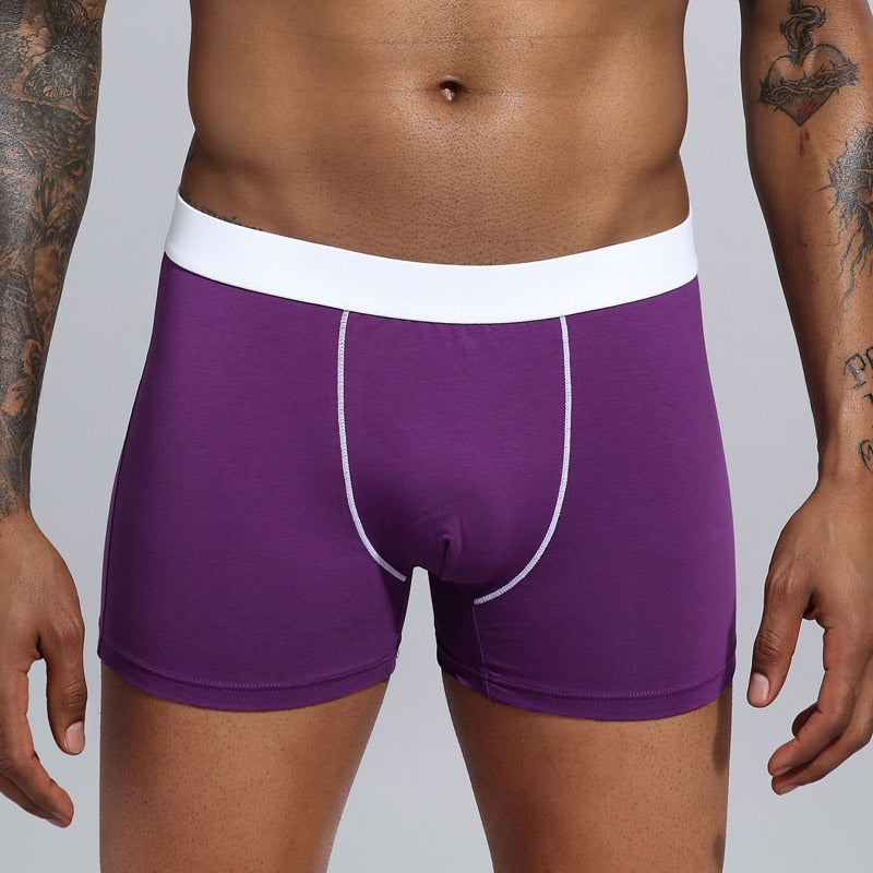 5pcs Boxershorts Herren, European Baumwolle Plus-Größe