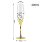 2 er - Set Hochzeit Champagner Gläser aus Gold-Kristall