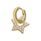 1 stück CZ kristall kleine creolen Exquisite Gold Farbe Stern-Herz, nette Damen Ohrringe für Geschenke